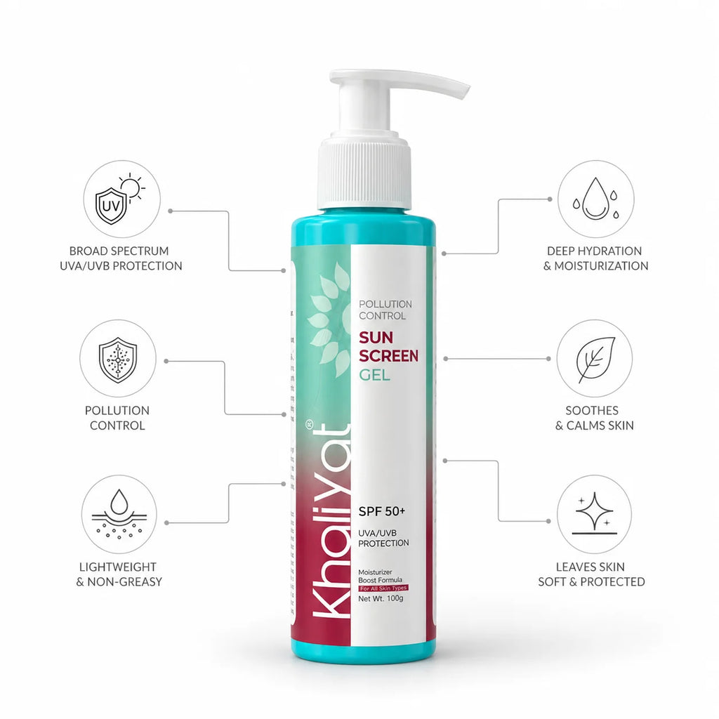 Khaliyat Pollution Control Sunscreen Gel SPF 50+