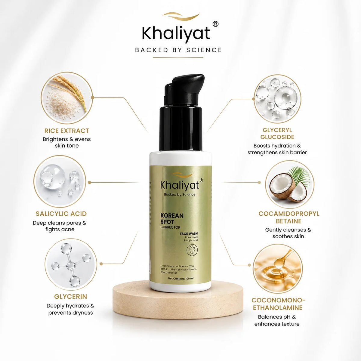 Khaliyat Korean Spot Corrector Face Wash
