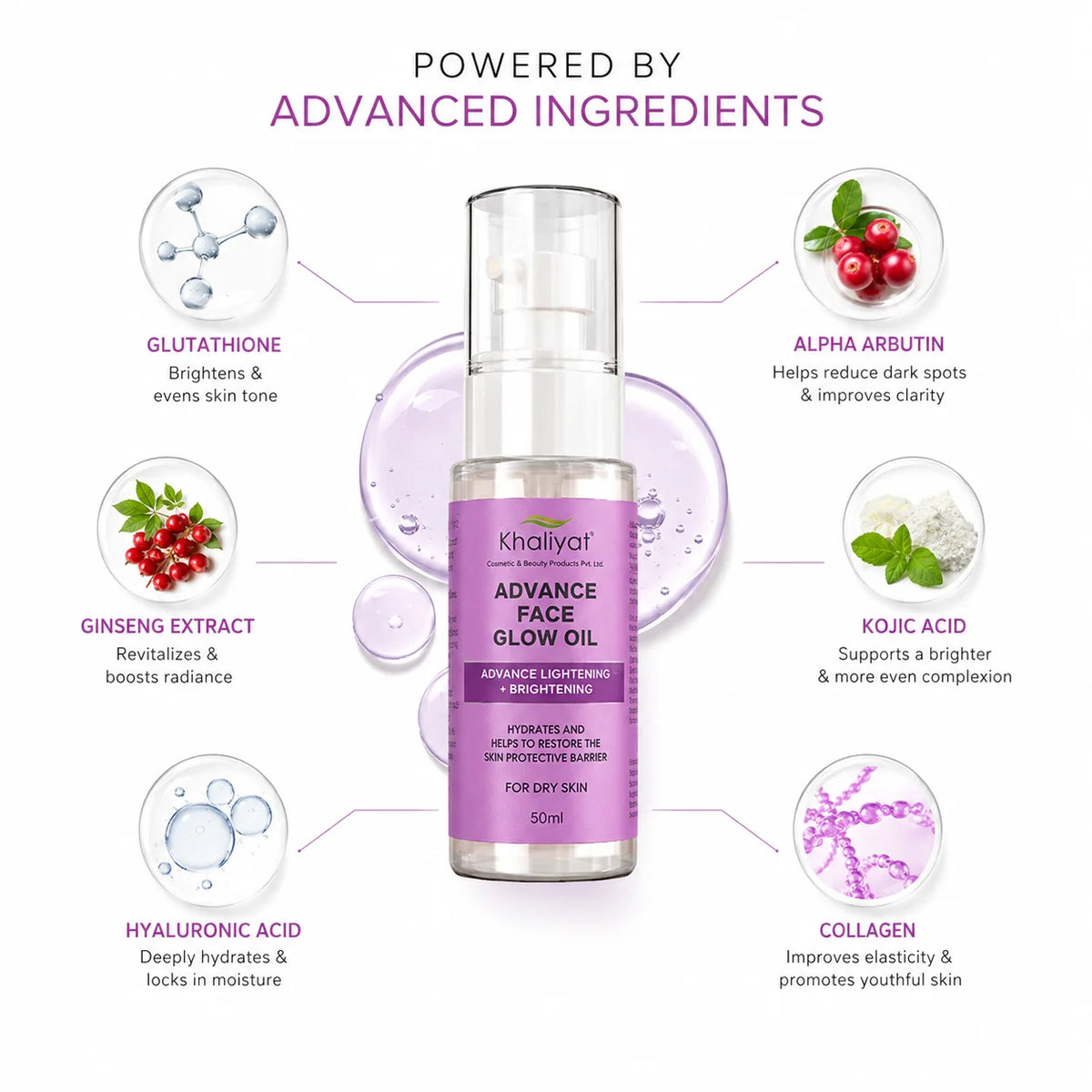 Khaliyat Advance Face Glow Oil