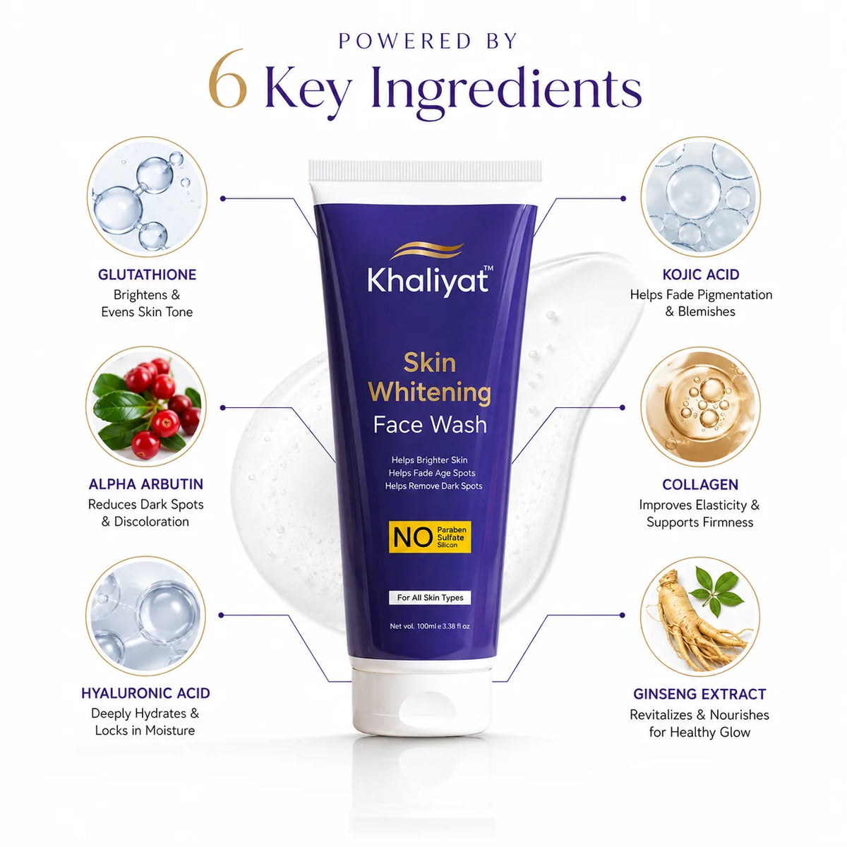 Khaliyat Skin Whitening Face Wash